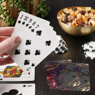 Jeu De Cartes Brun foncé taché avec pli