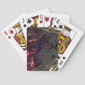 Jeu De Cartes Brun foncé taché avec pli (dos)