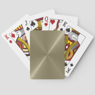 Jeu De Cartes Brushed Gold Metal Playing Cards