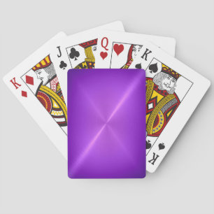 Jeu De Cartes Brushed Purple Metal Playing Cards