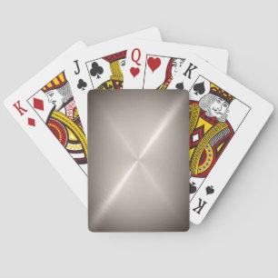 Jeu De Cartes Brushed Silver Metal Playing Cards