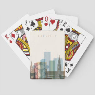 Jeu De Cartes Bruxelles, Belgique Skyline de la ville