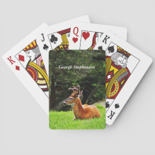 Jeu De Cartes Buck Deer dans les pâturages boisés Personnaliser