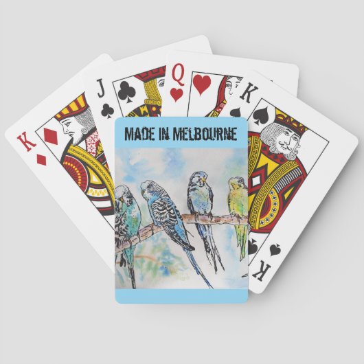 Jeu De Cartes Budgie Budgerigar Bird Made In Melbourne Birds (dos)