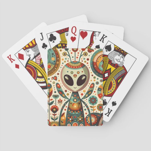 Jeu De Cartes Bug Alien Art Populaire (dos)