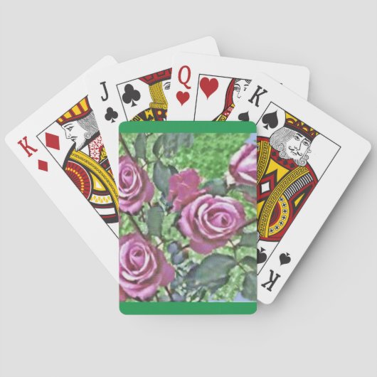 Jeu De Cartes Buisson de roses lavande (dos)