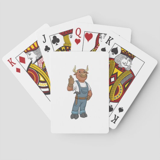Jeu De Cartes Bull comme Handyman avec Hammer (dos)