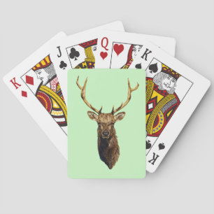 Jeu De Cartes Bull Elk Head animal nature faune art