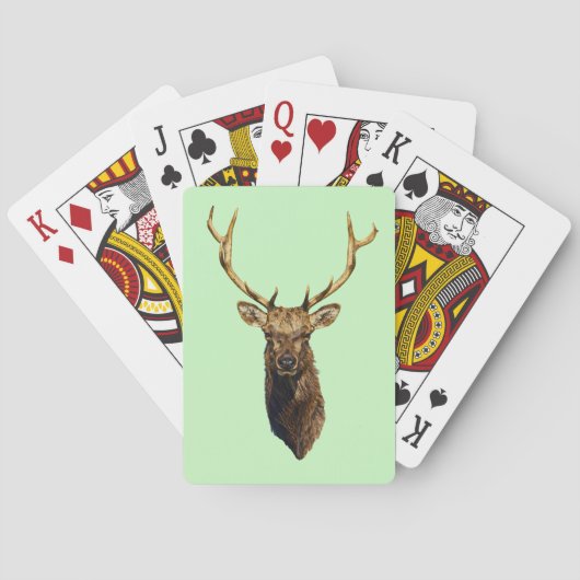 Jeu De Cartes Bull Elk Head animal nature faune art (dos)