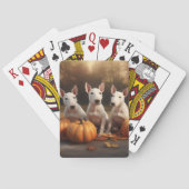 Jeu De Cartes Bull Terrier Chiot Automne Citrouille de plaisir (dos)