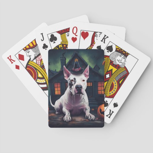 Jeu De Cartes Bull Terrier Citrouille Halloween effroi (dos)