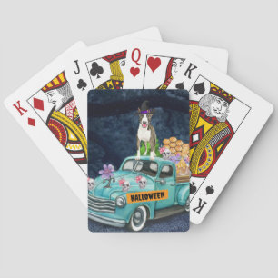 Jeu De Cartes Bull Terrier Halloween Camion Nuit Effrayante