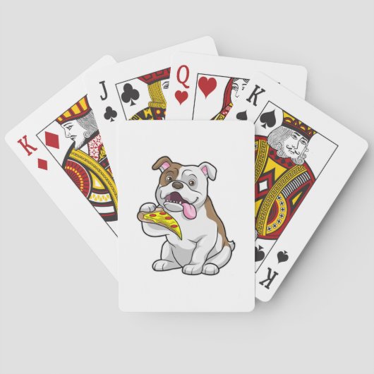Jeu De Cartes Bulldog avec morceau de pizza (dos)