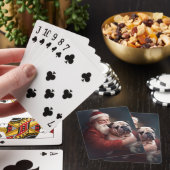 Jeu De Cartes Bulldog avec Noël Festif du Père Noël (In Situ)