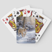 Jeu De Cartes Bulldog Qu'Il Neige Noël Brossé (dos)