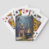 Jeu De Cartes Bulldog Whimsical Halloween peinture (dos)