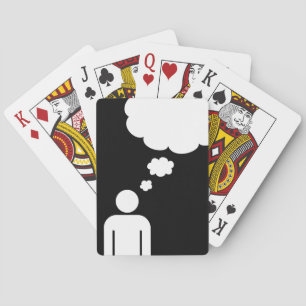 Jeu De Cartes bulle de pensée