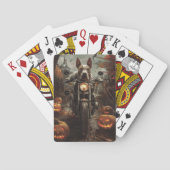 Jeu De Cartes Bulle Terrier Riding Moto Halloween effrayant (dos)