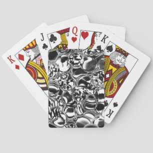 Jeu De Cartes Bulles d'argent avec ton en verre ou en métal