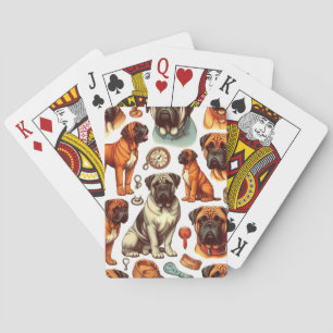 Jeu De Cartes Bullmastiff rétro