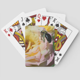 Jeu De Cartes Bumble Bee Sur Rose Rose Nature