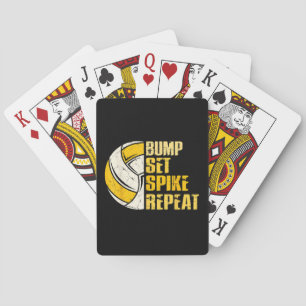 Jeu De Cartes Bump Set Spike Répéter Volleyball Funny