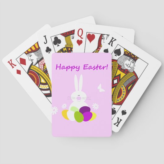 Jeu De Cartes Bunny de Pâques Jouer aux cartes Cadeaux Faveurs (dos)