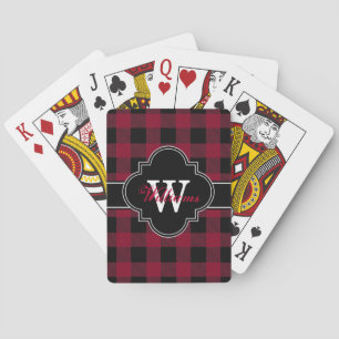 Jeu De Cartes Burgundy Black Buffalo Check carreau 1IQN