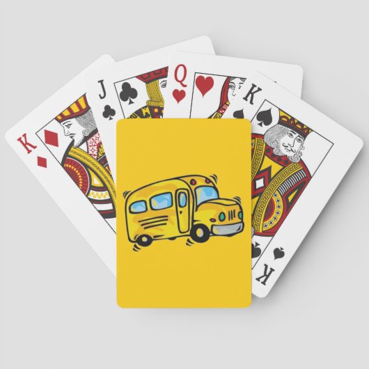 JEU DE CARTES BUS DE L'ÉCOLE GRAPHIQUE RETOUR ÉLÉMENTAIRE GRADES (dos)