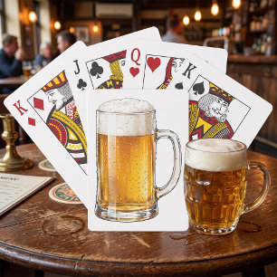 Jeu De Cartes Buveur de bière froide mousseuse