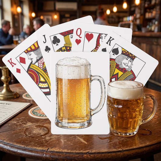 Jeu De Cartes Buveur de bière froide mousseuse