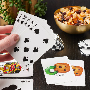 Jeu De Cartes C est pour Cookie Lettre de l'alphabet Chip Chocol