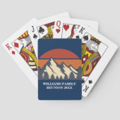 Jeu De Cartes Cabine de journal bleu Sunset Mountain personnalis (dos)