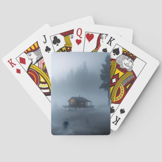 Jeu De Cartes Cabine de journaux par le lac Haunted (dos)