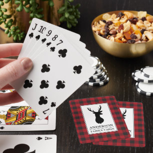 Jeu De Cartes Cabine Nom de famille Deer Red Buffalo Plaid