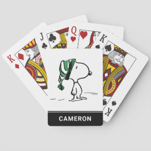 Jeu De Cartes cacahuètes   Snoopy Green Casquette de neige Jouer