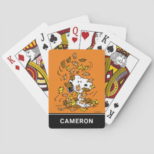 Jeu De Cartes cacahuètes Snoopy Pile de Feuilles Jouer des car