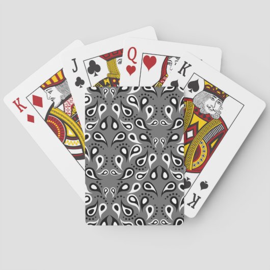 Jeu De Cartes cachemire gris jouer au poker (dos)