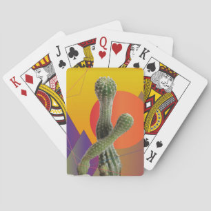 Jeu De Cartes Cactus, Art Coloré Classique Jouer Cartes