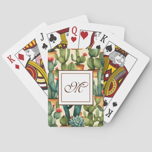 Jeu De Cartes Cactus coloré aquarelle art (dos)