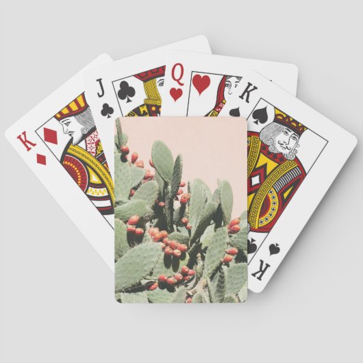 Jeu De Cartes Cactus de poire de Prickley (dos)