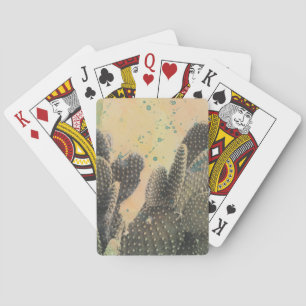 Jeu De Cartes Cactus du désert   Plat vert