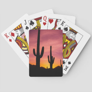 Jeu De Cartes Cactus du Saguaro au lever du soleil, Arizona
