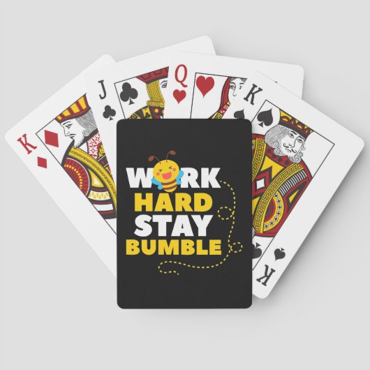 Jeu De Cartes Cadeau apiculteur | Beer Work Hard Stay Bumble (dos)