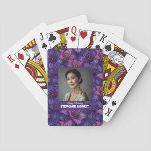Jeu De Cartes Cadeau d'anniversaire féminin Fleur d'Amaryllis