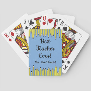 Jeu De Cartes Cadeau d'appréciation pour l'enseignant meilleur e