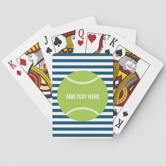 Jeu De Cartes Cadeau de balle de tennis vert moderne (dos)