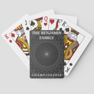Jeu De Cartes cadeau de famille moderne et géométrique abstrait