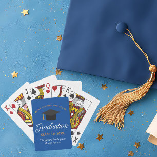 Jeu De Cartes Cadeau de fin d'études sur mesure Bleu Or 2026
