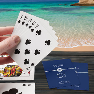 Jeu De Cartes Cadeau de mariage nautique pour garçon d'honneur